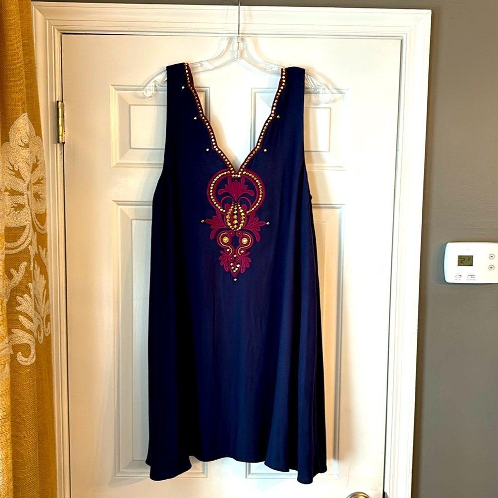 Lilly Pulitzer Navy Beaded Dress